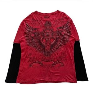 MMA Elite Double Layer Skulls and Cross Long Sleeve Shirt